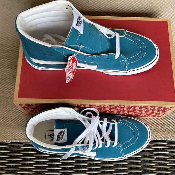 Vans Sk8-Hi Blue Coral / True White MENS - Picture 3 of 16